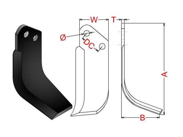 CUCHILLA ROTOVATOR D.10,5 / 25mm
