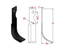 CUCHILLA ROTOVATOR D.8,5mm 32.108