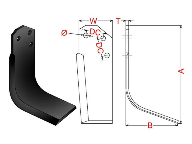 CUCHILLA 64 B-3L (64-A 3-T)